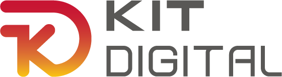 Logotipo de Kit Digital, una iniciativa que promueve la transformación digital de las pequeñas y medianas empresas en España.